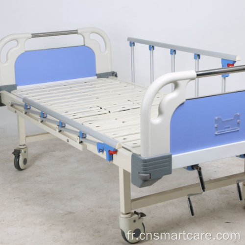 Lit d'hôpital avec tête de lit composite en acier inoxydable